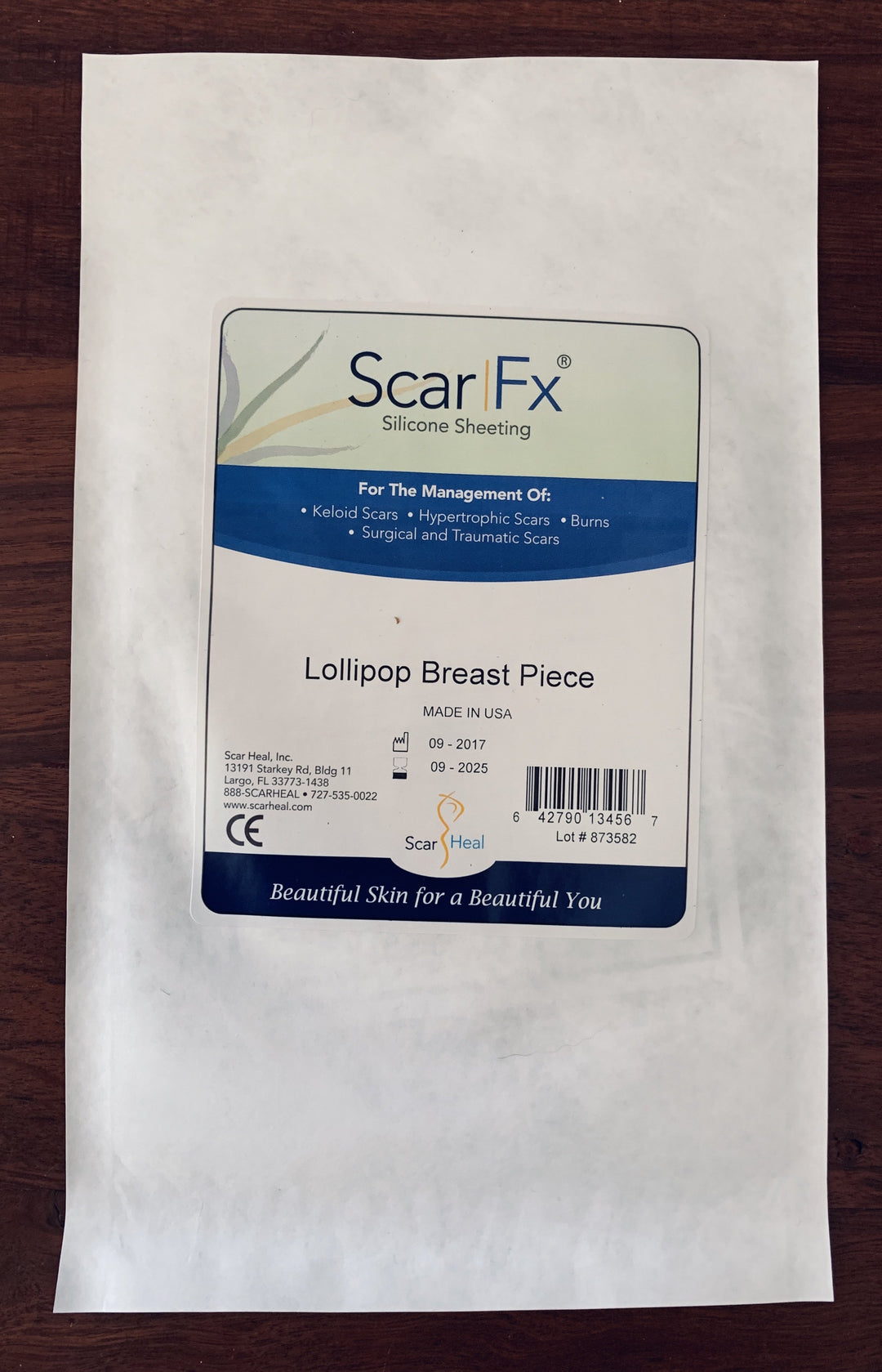 Scar Fx® Silicone Scar Sheeting Lollipop Breast Piece (Pair)