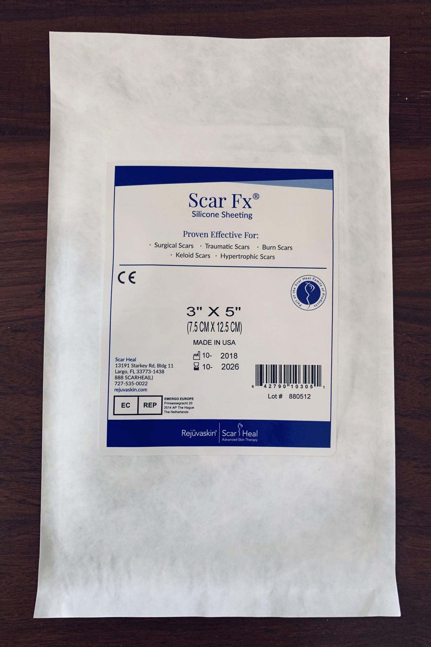 Scar Fx® Silicone Scar Sheeting 7.5cm x 12.5cm