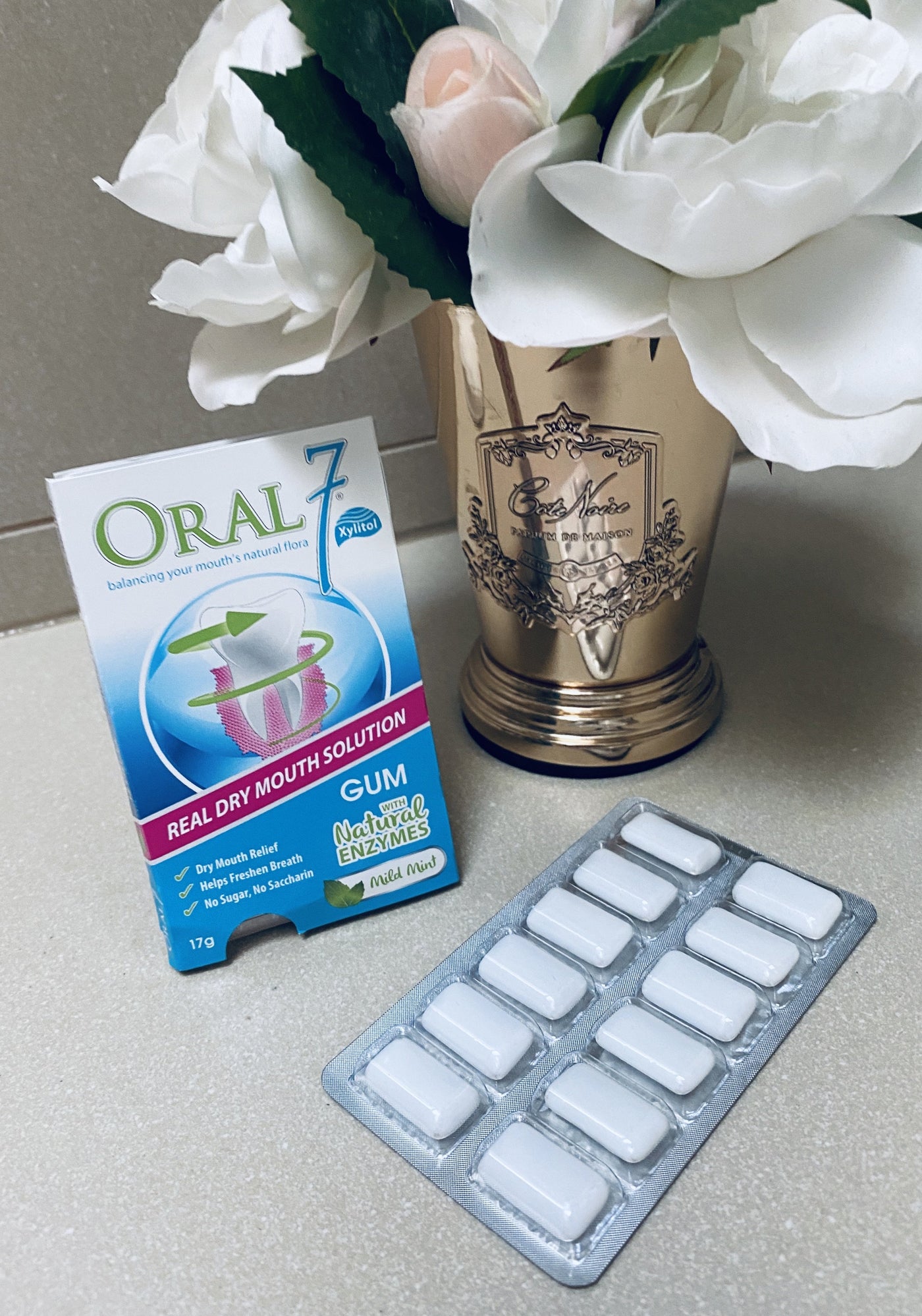 Oral7® Moisturising Dry Mouth Gum - 12 Pack